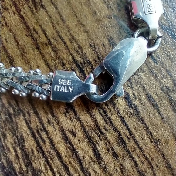 Vintage .925 Italian Silver Necklace - Picture 2 of 6
